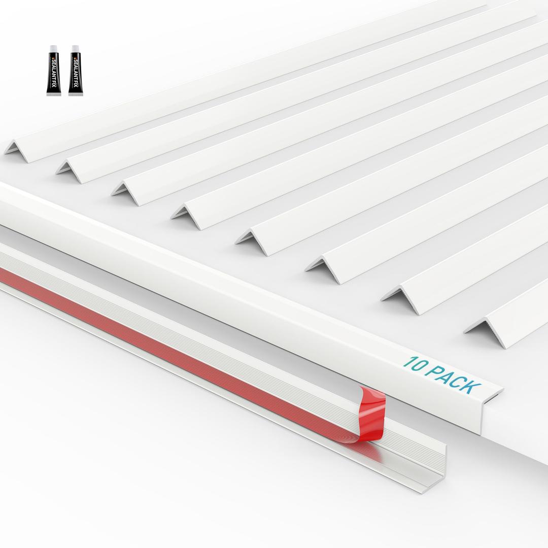 FCSOTSPS 10-Pack Tile Edge Trim,53''x0.4''