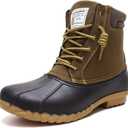 ALEADER Mens Duck Boot | Waterproof Shell | Fur Lined Insulated Winter Snow Boot (11, Brown/Tan)