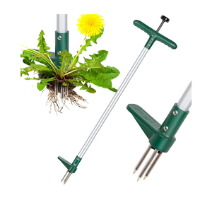 Walensee Weed Puller, Stand Up Weeder Hand Tool, Long Handle Garden Weeding Tool with 3 Claws, Hand Weed Hound Weed Puller for Dandelion, Standup Weed Root Pulling Tool and Picker, Grabber (1 Pack)