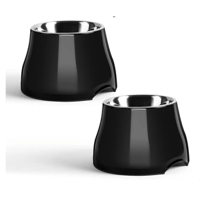 Yoken Sturdy Elevated Dog Bowls 2 Packs, Prevention of Vertebrae Disease, NonSlip, High Capacity, Colorful Raised Bowls for Medium Small Dogs