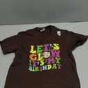 Let's Glowing Crazy It's My Birthday 80's Party Matching T-Shirt Youth Small Brown