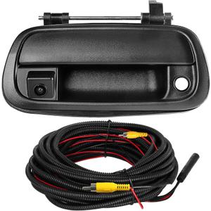 EWAY Tailgate Handle Backup Camera for Toyota Tundra 2000-2006 Reversing Camera Tailgate Liftgate Latch Handle Rear View Reverse Camera RCA Connector with Keyhole |Replaces# 69090-0C010 69090-0C030-C0