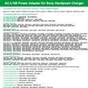 Gonine for Sony Handycam Camcorder AC-L100 Charger Compatible with CCD-TRV108/308/118 & DCR-TRV460 etc, Replacement for AC-L15 AC-L10 AC-15A AC-L10A DC 8.4V/1.7A Power Adapter.