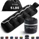 Adjustable Ankle Weights 1-5/10/15/20LBS Pair with Carry Bag - Breathable Fabrics, Reflective Trim - Strength Training Leg Wrist Arm Ankle Walking Weights Sets for Women Men Kids (Black)