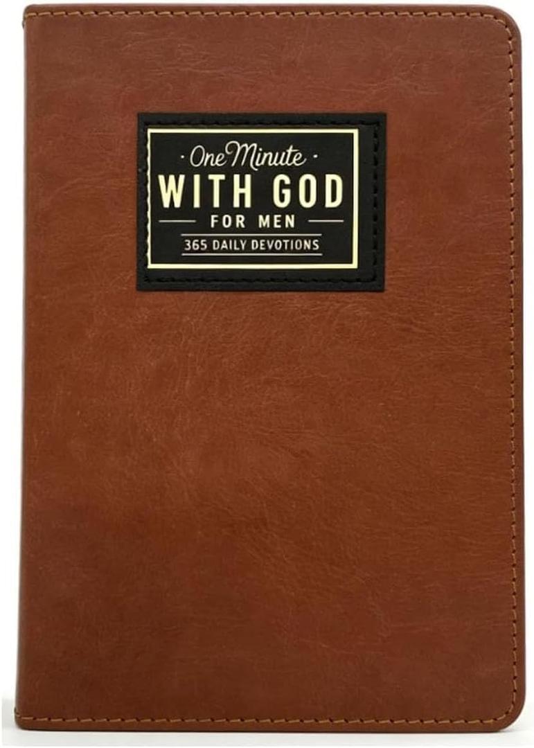 2026 One Minute With God Daily Devotional For Men, 365 Days Of Daily Prayer Brown Book, Bible Prayer Tracking Diary