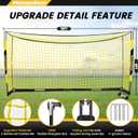 MangoStar Soccer Goal, 12X6 FT Soccer Goal for Backyard Portable Net Collapsible Metal Base, Quick Set Up Soccer Net for Indoor Outdoor Practice Training with Carry Bag