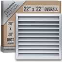 Fits 20x20 Wall Opening Anodized Aluminum Exterior Wall Vent by Handua | Gable Shed for Crawlspace, Outdoor, Doors, Attic | Weatherproof, Rain&Rust Proof, Water Resistant Grille Overall: 22"W X 22"H
