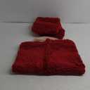 MIULEE Red Set of 2 Non Slip Shaggy Bathroom Rugs Extra Thick Soft Bath Mats Plush Microfiber Absorbent Water for Tub Shower Machine Washable (20x30 inches)