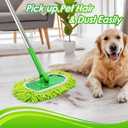 JEHONN Reusable Microfiber Mop Pads Compatible with Swiffer Sweeper, 4 Pack Dry Sweeping Cloths Cover, Washable Wet Refills for Hardwood Tile Floor Cleaning (Only Replacement Accessories)