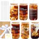 6 Set Employee Appreciation Gifts Bulk, Thank You Gifts for Coworker Staff Teacher Nurses Team, 16oz Can Shaped Beer Glass Cups Gift Box with Card for Women Men, Teacher's Day/Nurses Week