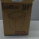 CEROELDA 3 Pack Slim Bathroom Trash Can, 10L/2.6 Gal with Press Top and Pop-up Lid, Plastic Wastebasket for Toilet, Office, Bedroom (Black)