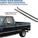 Front Door Window Molding Rubber Felt Trim Seal Weatherstrip Kit