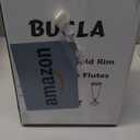 bUCLA 100 Pack Gold Plastic Champagne Flutes - 5OZ Plastic Champagne Glasses With Gold Rim - Premium Quality Gold Disposable Cups-Ideal for Thanksgiving Party, Weddings