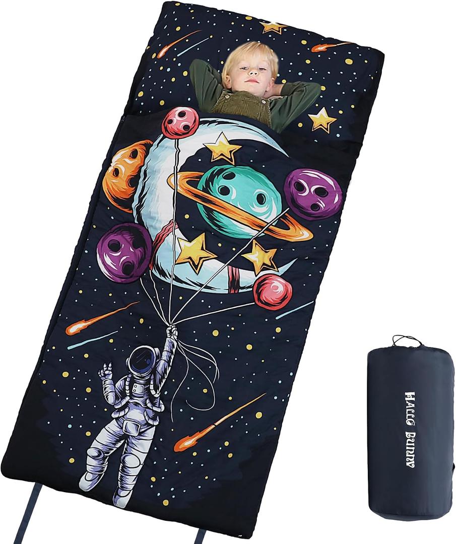 Kids Sleeping Bag, Sleeping Bags for Boys & Girls, Large Kids Sleeping Bag with Pillow, SlumberSoft Slumber Bags, Child Sleeping Bags for Travel Naps and Sleepovers,63" x 30"