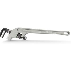 MAXPOWER 24-Inch Offset Pipe Wrench, 40% Lighter Alumimum Plumbing Wrench Clamping Capacity Up to 70mm