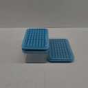 Mini Ice Cube Tray with Lid and Bin, 273 Pcs Ice Cube Trays for Freezer, Ice Cube Mold, Ice Molds Spill-Resistant Removable Lid & Ice Scoop, Ice Mold for Whiskey Cocktail, Tea, Coffee -Blue