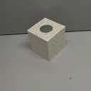 5.8 Capiz Tissue Box Cover, Square Decorative Tissue Holder with Bottom Slider, Handmade Bathroom Accessories, Elegant White Cube for Vanity, Bedroom, Office & Coastal Dcor (Natural)