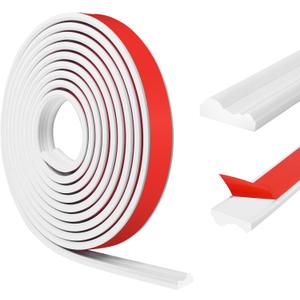 EYAYEN Peel and Stick Wall Molding Self Adhesive Flexible Molding Trim for Edges Mirror Border Crown Molding Window Door Framing Waterproof Edge Guard Home Decoration(White, 0.9 in10 ft)