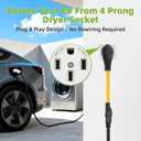 NEMA 14-50P to 6-20/15R & 5-20/15R EV Charger Adapter 50 Amp to 20 Amp 240V to 120V Heavy Duty 10 AWG