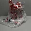 Alupssuc 112pcs Christmas Balls Ornaments Set, Shatterproof Plastic Baubles Christmas Penguin, Polar Bear for Xmas Tree Holiday Wedding Party Decorations with Hanging Strings, Red and White