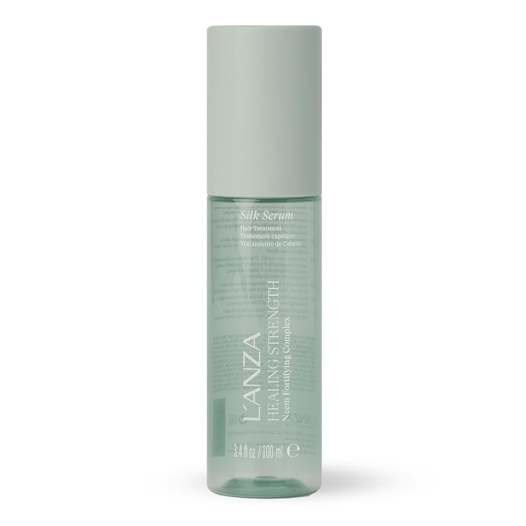 L'ANZA Healing Strength Silk Serum Strengthening Hair Treatment, Repairs Damage, UV & Heat Protection, Smooths Split Ends, Adds Glossy Shine, Anti Humidity & Frizz, Color Safe Sulfate Free (3.4 Fl Oz)