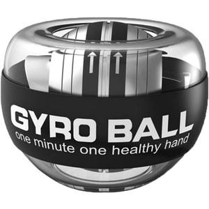 Auto-Start Wrist Power Gyro Ball, Wrist Strengthener and Forearm Exerciser for Stronger Arm Fingers Wrist Bones and Muscle with LED Lights (Colourful Light-Transparent)