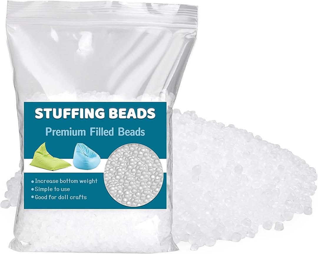 200g/7.05oz Premium Stuffing Beads, Stuffing for Stuffed Animals, Sandbags, Filled Beads Weighted Stuffing Bead for Halloween Christmas Craft DIY Decor