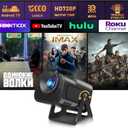 Portable Mini Projector XGODY Gimbal5 - Mini Smart Android 11 HD Projector Supports 1080P 4K WiFi6 BT Home Theater Video Projector with 180 Rotatable Stand Auto Keystone for Android, iOS Matte Black