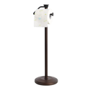ZCCZ - Toilet Paper Holder Stand, Free Standing Toilet Paper Roll Holder Tissue Rolls Holder Stand with Reserve, Bathroom TP Dispenser Storage for 5 Mega Rolls - ORB Stand with Dispenser Orb
