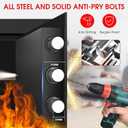 1.3 Cub Small Safes for Home, Anti-Theft Steel Security Fire Safe Home with Combination Lock, Alarm System and Removable Shelf, Personal Document Safety Box Fireproof Waterproof for Money Valuables