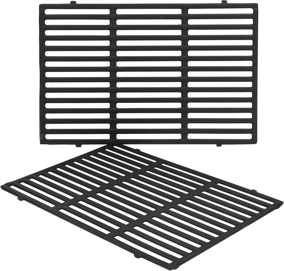 Leship 18.75" Grates for Weber Genesis II 300 Series Grills Genesis II E/S 310 315 325 330 335 Gas Grills, Cast Iron Grill Grates Replacement Parts for Weber 66095 66805 (18.75" x 13.25")