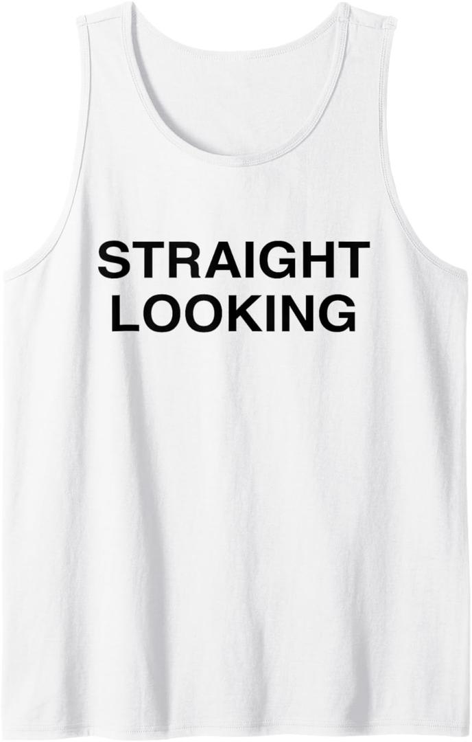 Straight Looking Tank Top (White, S)