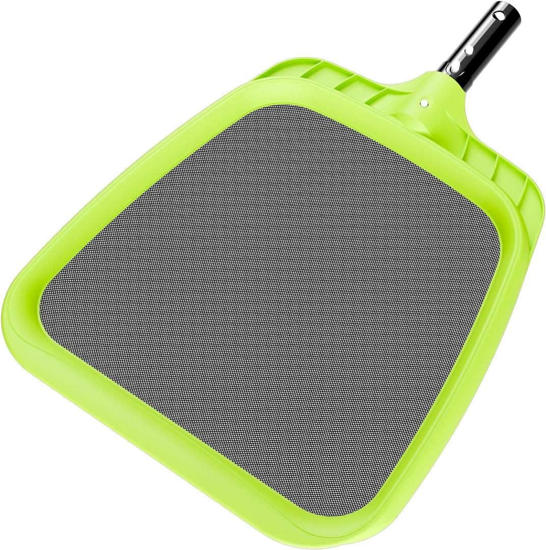 Sepetrel Pool Skimmer Net - Professional Heavy Duty Reinforced Frame Nylon Flat Leaf Rake Net,for Spa Pond Swimming Pool, Cleaning Supplies and Accessories, (Pole Not Included)