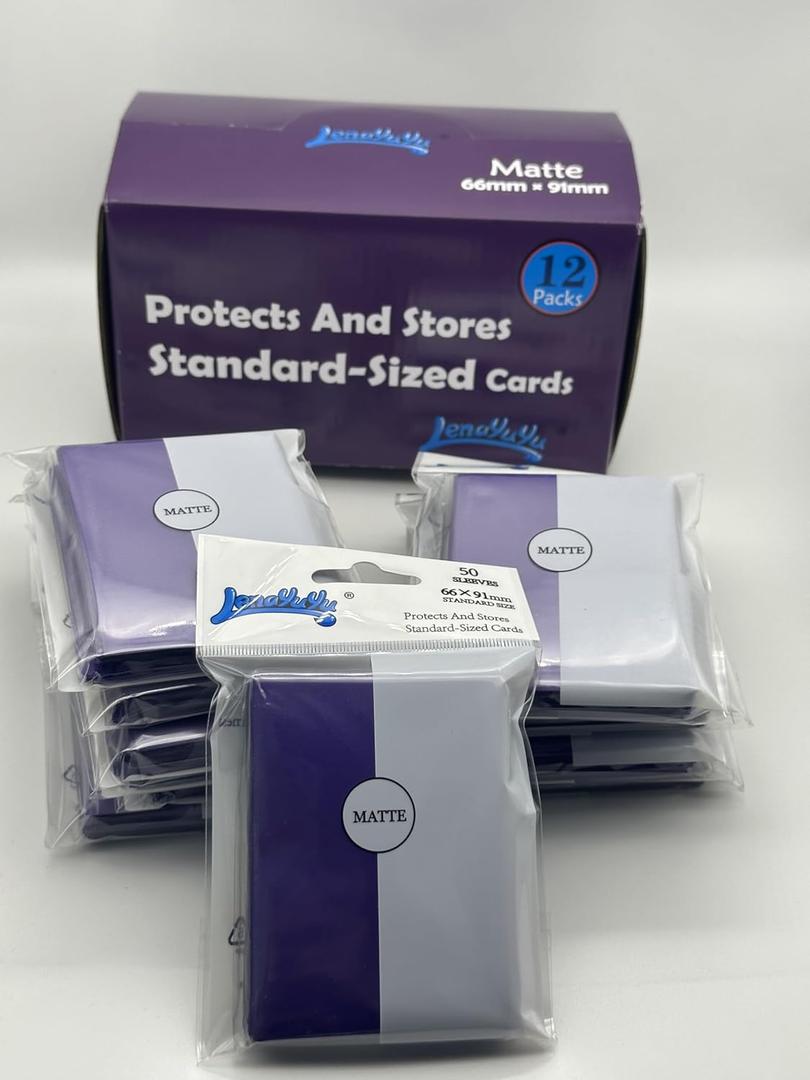 1 Box of 600 Counts-12packs Blue Color Front Matte Card Sleeves Standard MTG