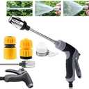 Waterblitz Pressure Washer,2025 New Waterblitz High Pressure Water Washer,Water Blitz Hose Nozzle,with 360° Rotating for Three Spray Modes (Water Gun + Connector*2), Grey