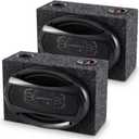 2 Pcs 2-Way Coaxial Car Audio Speakers with Speaker Box Enclosures Set 6 x 9 Inch 1000 W Max Power Constructed Car Stereo and Sound System Accessories Portable Audio Equipment for Vehicles