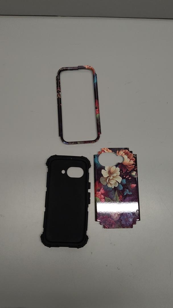 PIXIU Unique Flower Pattern Compatible with Heavy Duty Dual Layer Shockproof Full-Body Protective Sturdy Hybrid Cute Rugged Case for Women,Girls,Kids