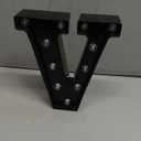 Light Up Black Alphabet Marquee Letters Sign LED Marquee Number Lights Sign for Night Light Home Bar Christmas Lamp Birthday Party Wedding Decoration V