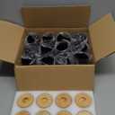 Aroparc 12 Pack 10oz Black Candle Jars With Lids, Bulk Container Tumbler for Making Supplies - Gloss Black