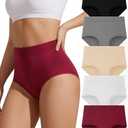 Cotton Hipster Panties Women: 6-Pack Soft Full Coverage Mid Rise Underwear for Everyday Comfort, Large