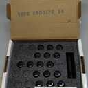 ATV m12x1.5 Wheel Lug Nuts Black, Dynofit (16+1) 12mmx1.5 Spline Lug Nuts Aftermarket for Polaris Ranger XP 900/1000, General 1000, RZR S 900, XP 1000, Pioneer 500, 700, 1000, 19mm/21mm Hex Key