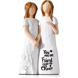 Birthday Gifts for Women, Gifts for Best Friend Women, Friendship Gifts for Women, Sisters Gifts from Sister, Bestie Womens Gifts, Holding-Hands Friends Handcrafted Glossy-Finish Figurine