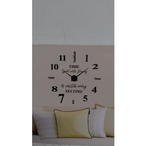 VREAONE Frameless DIY Wall Clock,Large Modern 3D Mirror Wall Clock Decor Sticker Clock kit for Home Living Room Bedroom Office Wall Decorations(Silver)