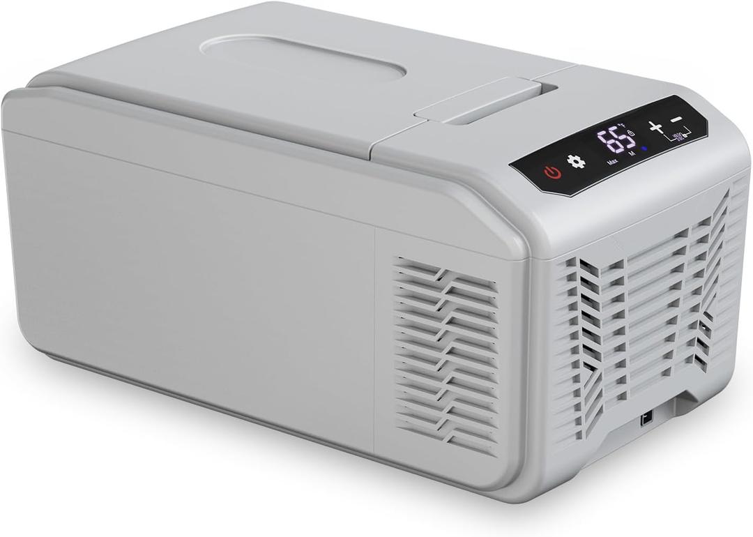 WAA Mini Fridge Cooler Portable 12V Refrigerator, 16 Quart 15L Beverage Fridge with Intelligent Control Panel, Small Refrigerator for Office Car Camping -4-68