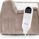 Bedsure Heated Blanket Throw Blanket with Preheat Function - Fast Heating Electric Blanket, Soft Flannel Throw with 6 Time Settings(Up to 10H), 6 Heating Settings, Gifts for Grandma (50"x60", Taupe) (Tapue)