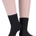 Geyoga 6 Pairs Flip Flop Socks Tabi Split Toe Socks Elastic Cotton for Men Women (Black)
