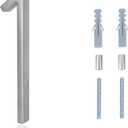 Raised Address Numbers, 5 Inch Modern House Numbers, DIY Floating Address Numbers with Screws for Outside, Rust Free Zinc Alloy, Silver Number 1