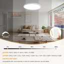 6PK Dimmable 15.8 Inch Led Ceiling Light Flush Mount, 34W, 3060LM, 3000K/3500K/4000K/5000K/6500K CCT, 0.98" Super Slim Close to Ceiling Round Flat Panel Light for Hallway,Kitchen ect, White