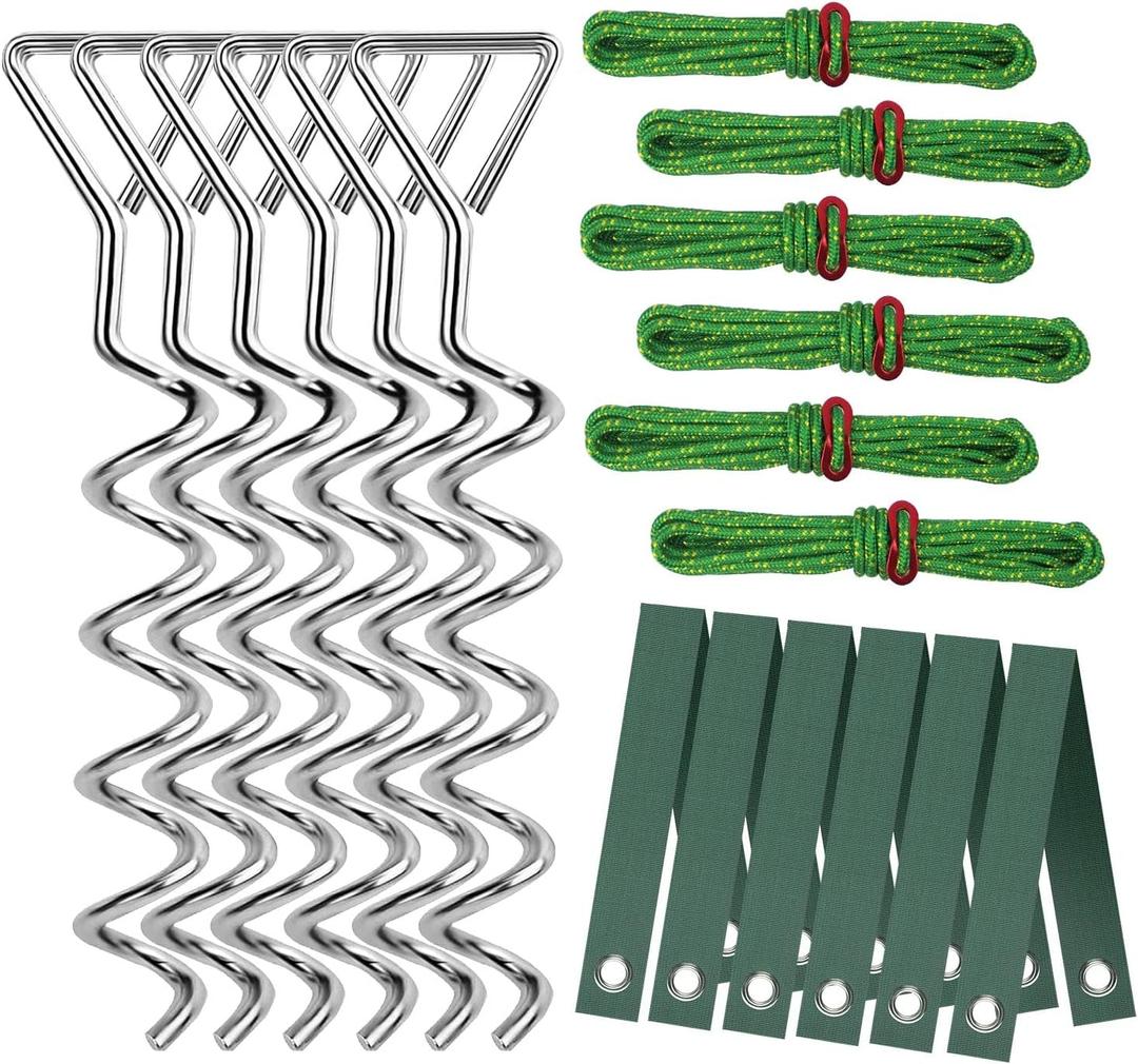Spiral Tree Stake Kit, Tree Stakes and Supports for Leaning Trees, Protect Trees from Bad Weather