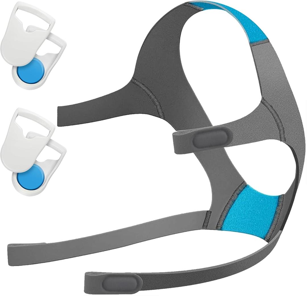 Headgear for AirFit F20 /AirTouch F20,1 Pack Replacement F20 Headgear with 2 Pairs Magnetic Clips (1 f20 headgear + 2 pairs clips)
